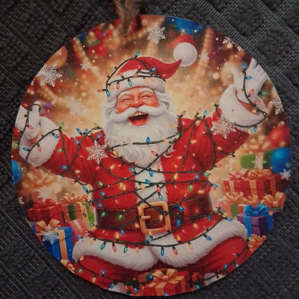 Festive Santa Claus Holiday Ornament
